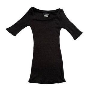 Un Deux Trois Long Stretchy Black Shirt Kids Size Small